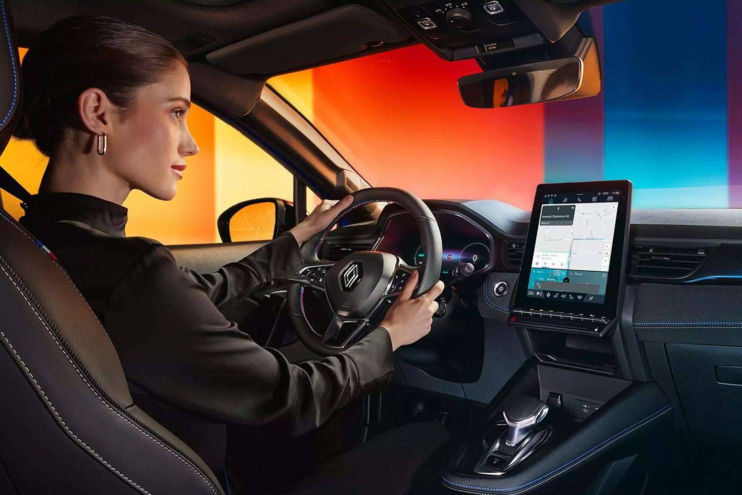 Das Renault Captur Cockpit aus der Beifahrersicht bei RRG.