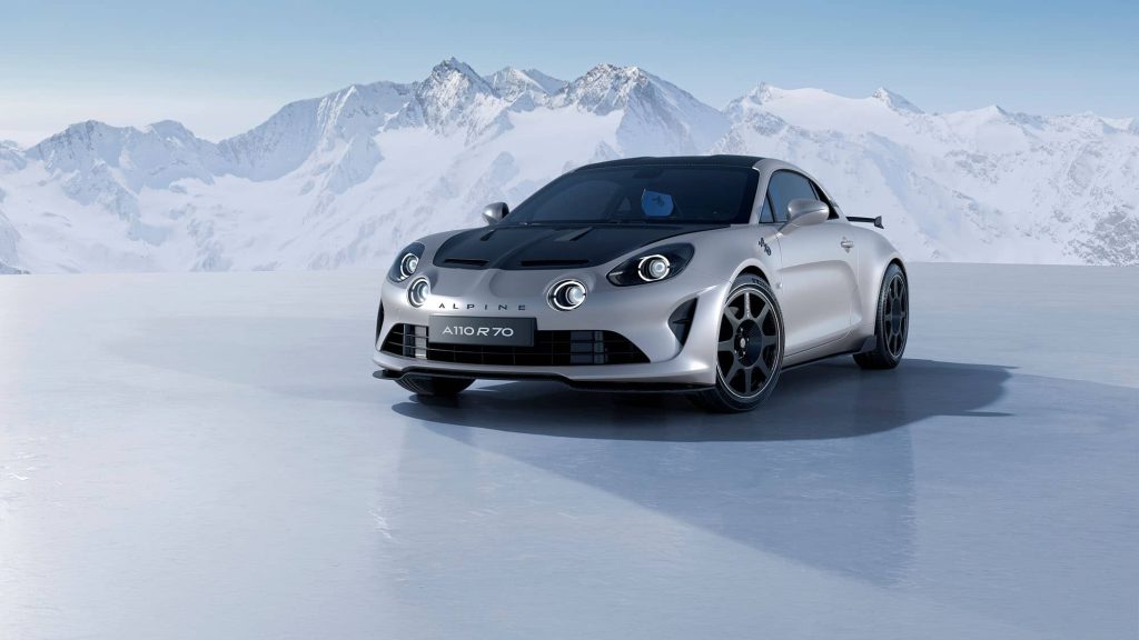 Der Alpine A110 R70 in der Panoramasicht bei RRG.
